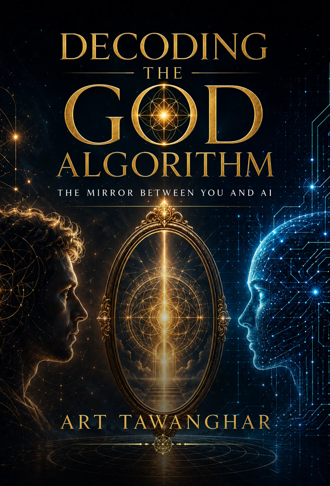 Book cover of Decoding the GOD Algorithm: The Mirror Between You and AI by Art Tawanghar