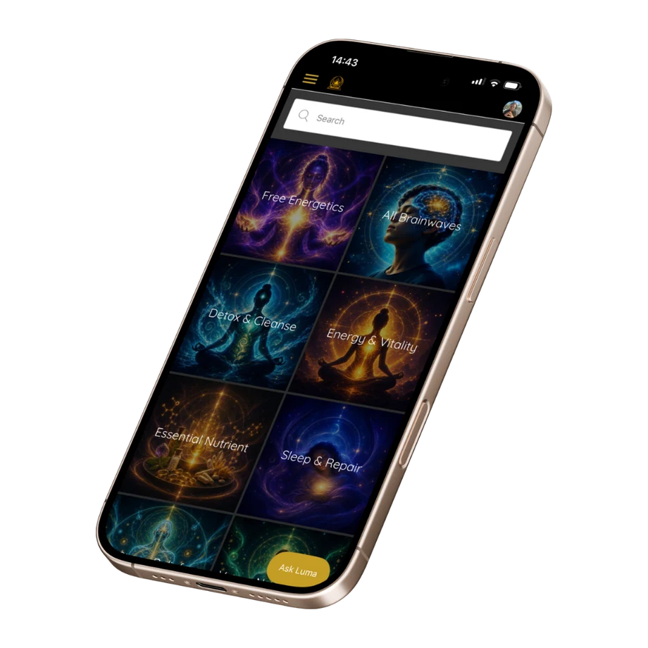 Frequency Healing app on iPhone