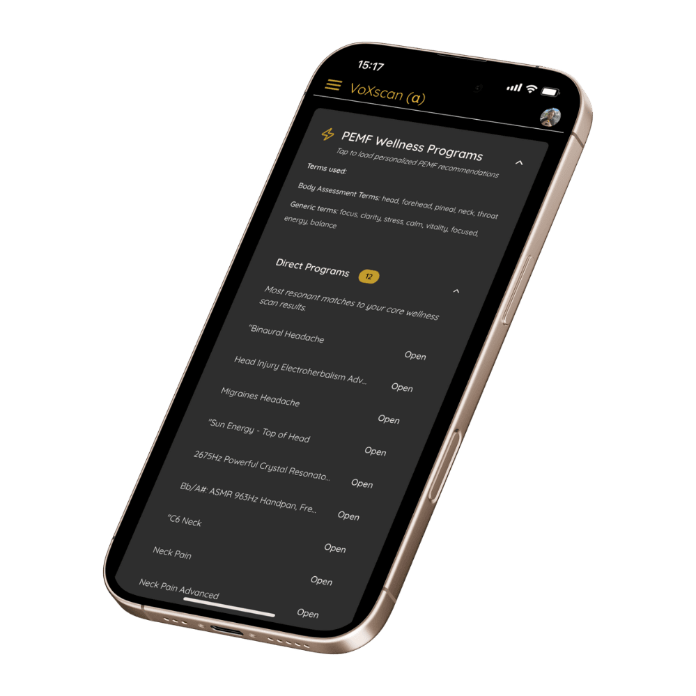 VoXscan PEMF Wellness Programs